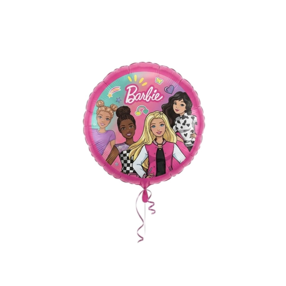 18” Round Barbie Friends Foil Balloon – Pink Party Decoration #FB2897