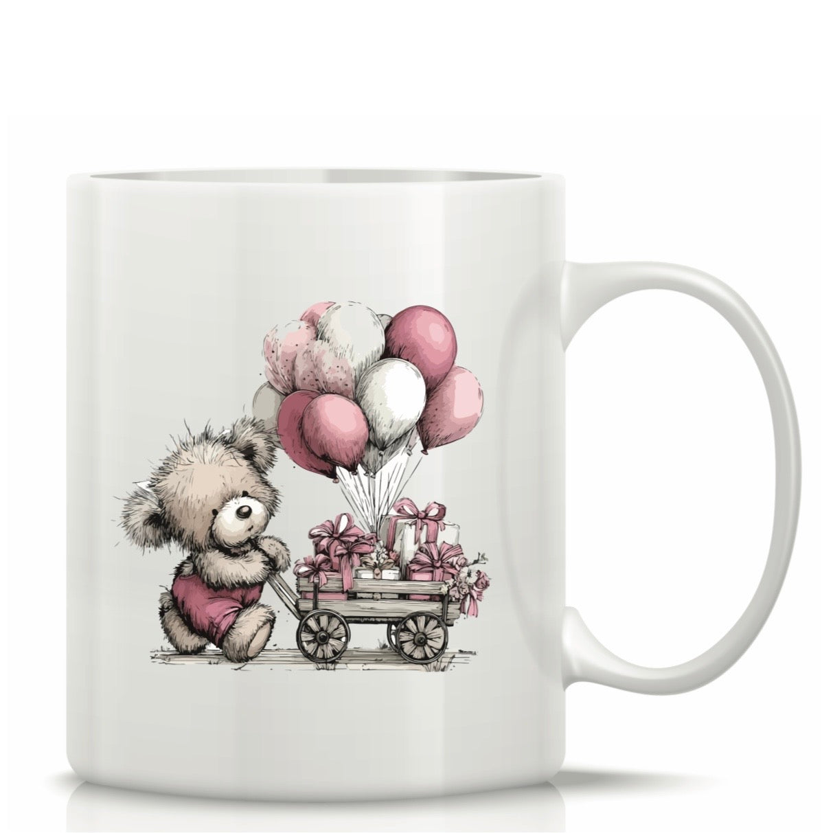 Printed Glass Mug with Cute Illustrations #GM3041