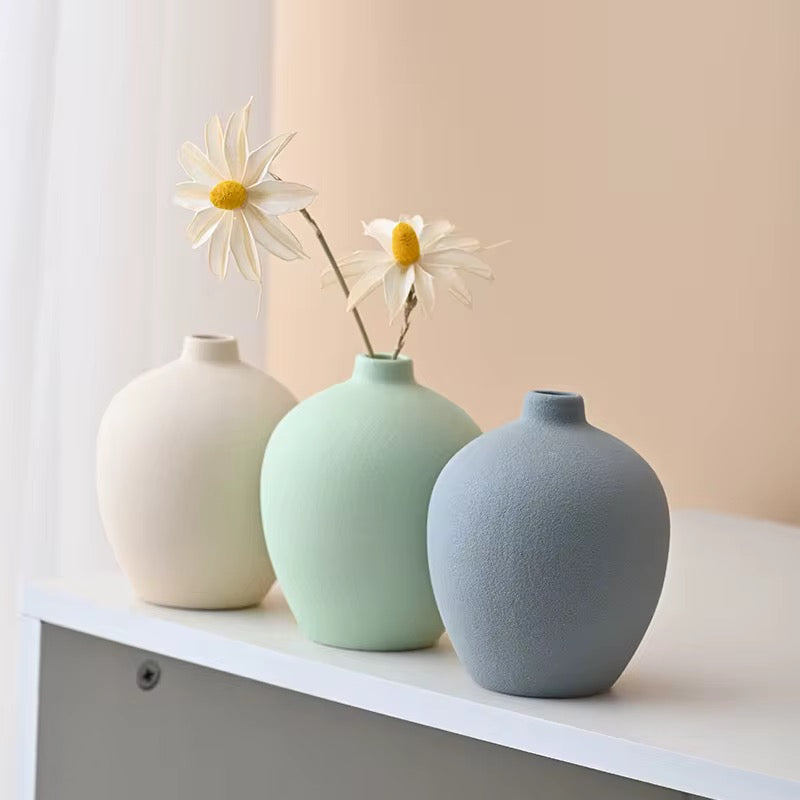 Modern Matte Ceramic Vase – Minimalist Nordic Home Décor #CV3229