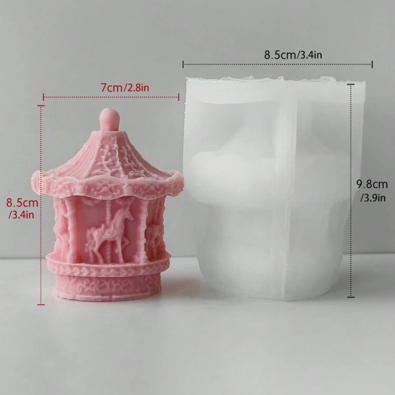 Carousel Silicone Mold For Candle #SM1606