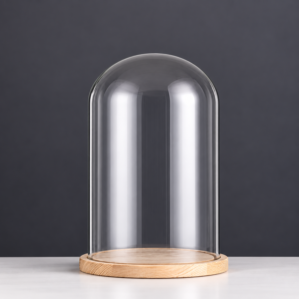 Glass Display Dome with Wooden Base – 20 × 30 cm #GD3997