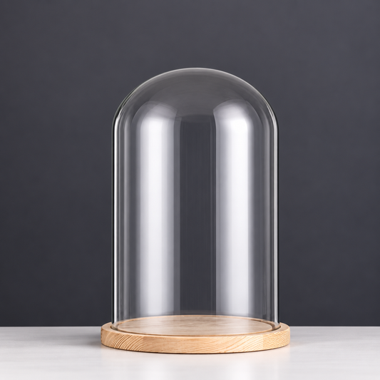 Glass Display Dome with Wooden Base – 20 × 30 cm #GD3997