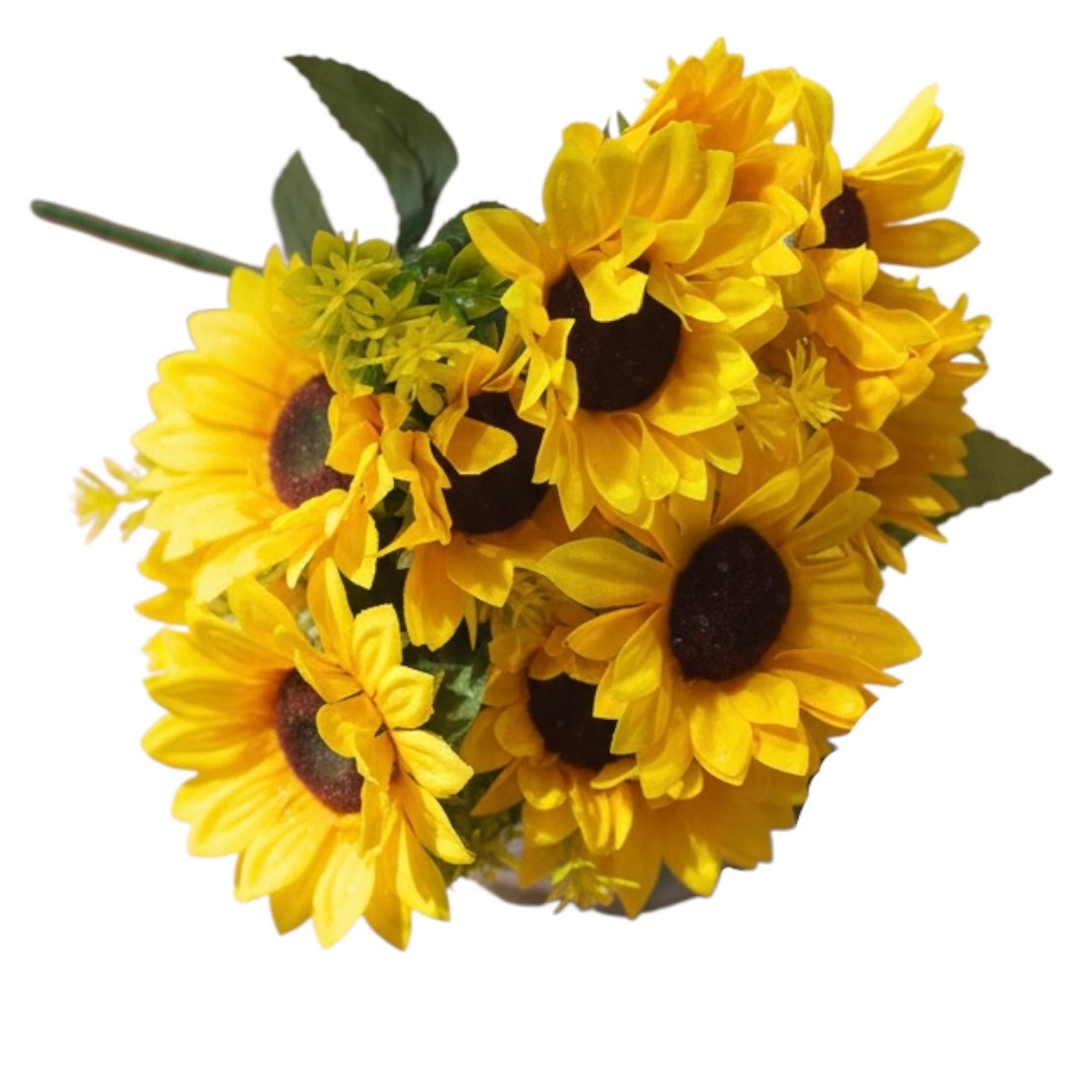 X7 Yellow Artificial Daisy Bouquet – 36cm #AF2855