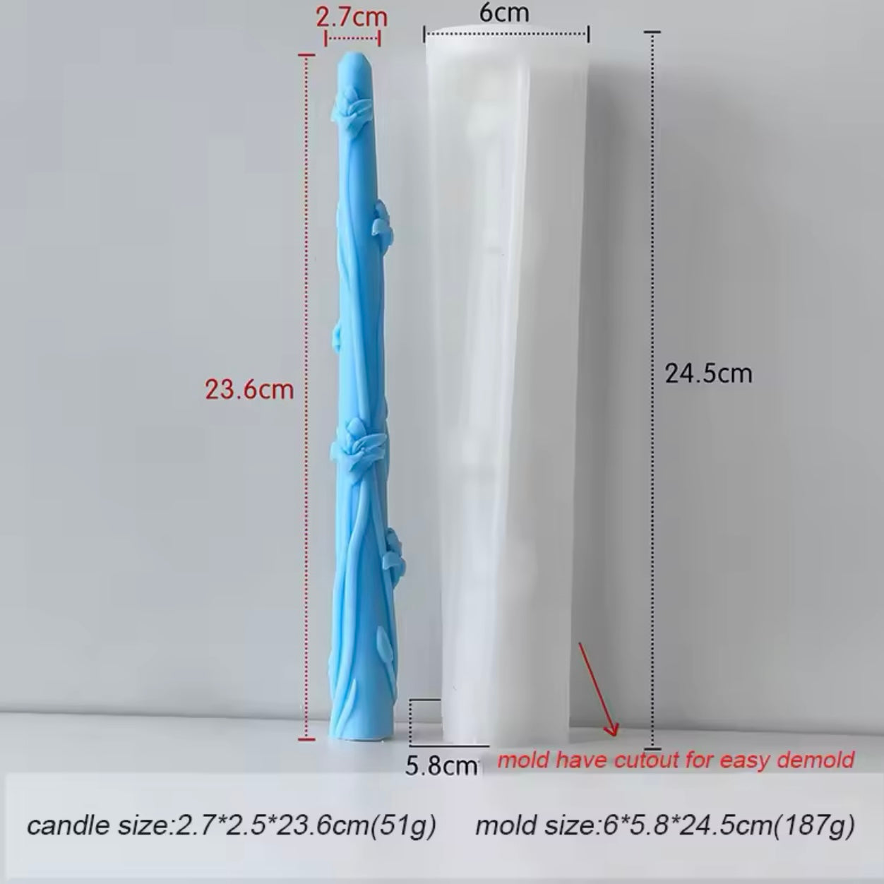 Aromatic Candle Silicone Mold  #SM1945
