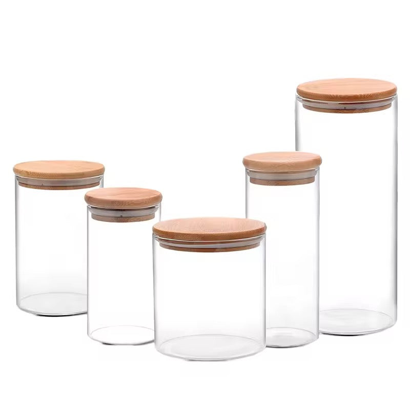 750ml Glass Jar with Bamboo Lid #GJ2330