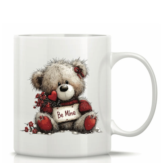 Printed Glass Mug with Cute Illustrations #GM3058
