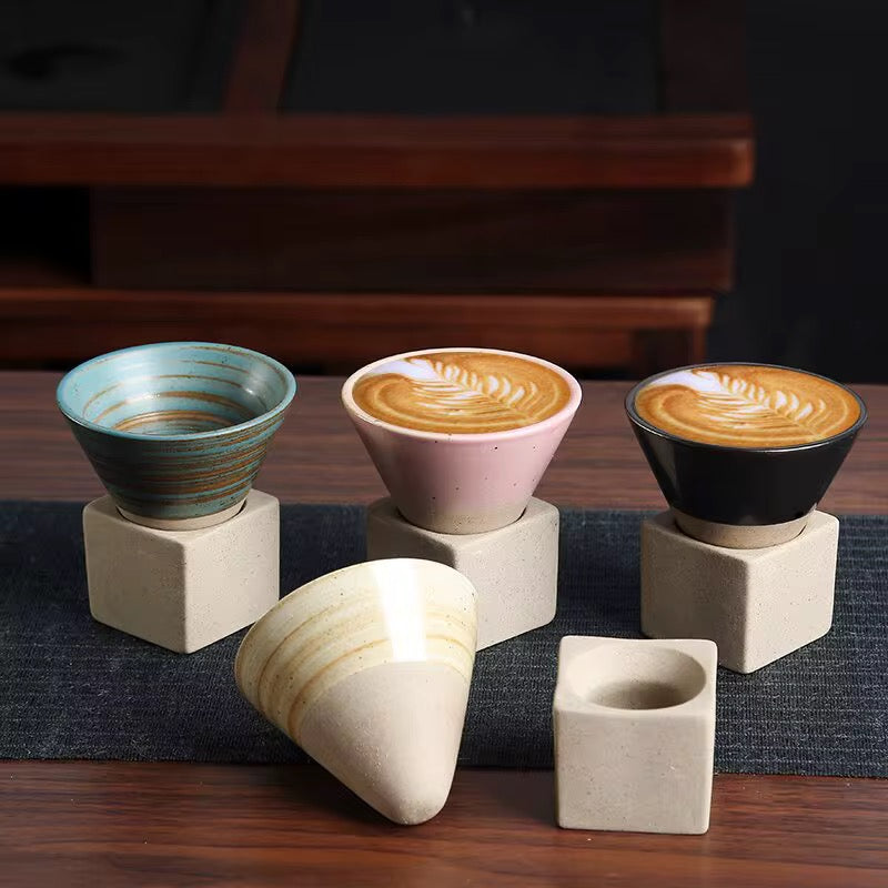 120ml Ceramic Coffee Cup with Base  #CM3958