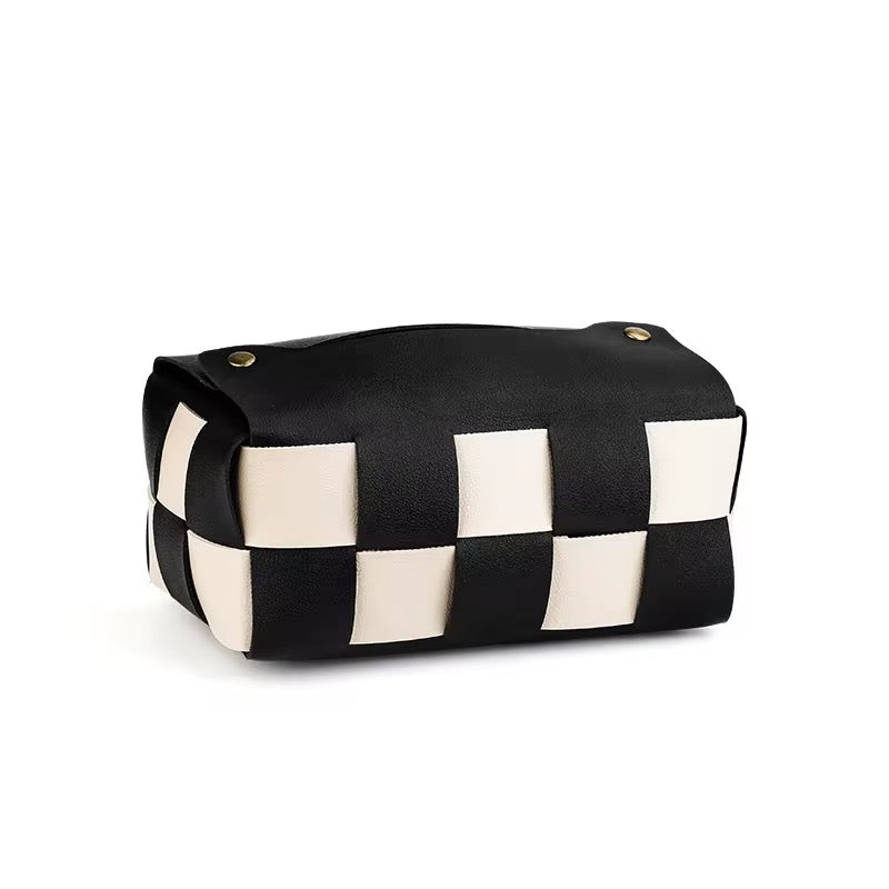 Checkered Tissue Box Cover  #CV3983