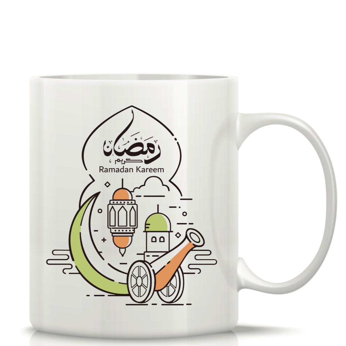 Ramadan Printed Glass Mug #GM2788