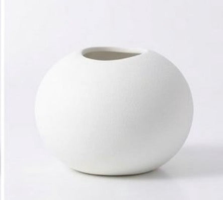 Round Matte Ceramic Vase – Modern Minimal Home Décor #CV3225