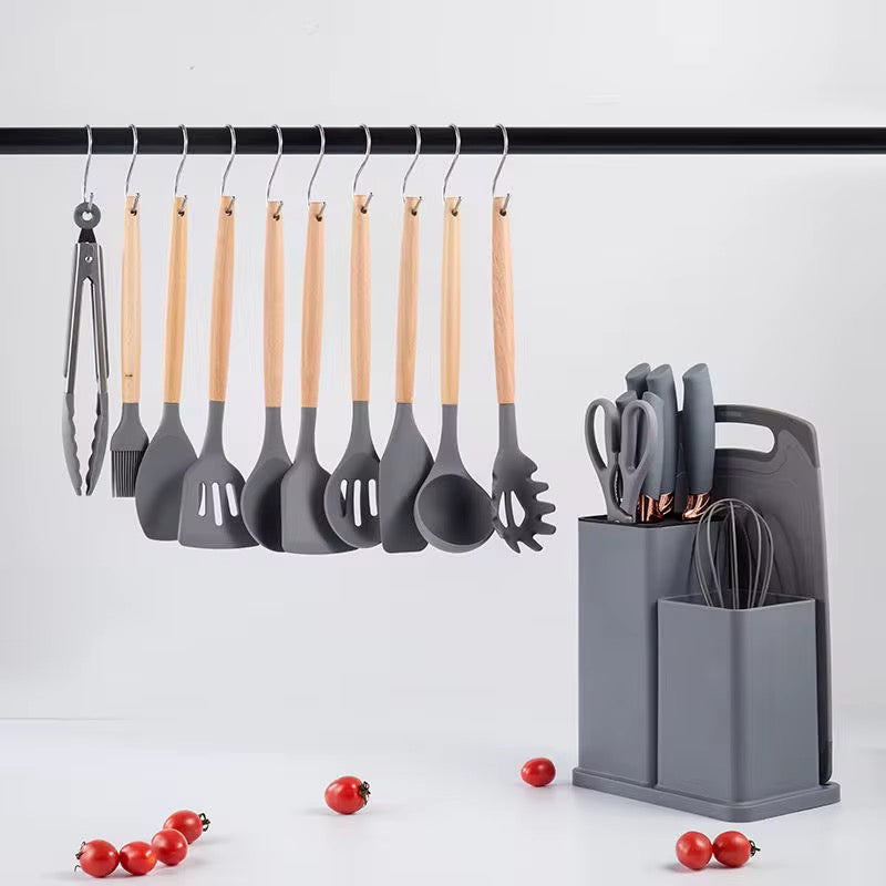 12-Piece Silicone Kitchen Utensil Set with Organizer Holder #GS3940