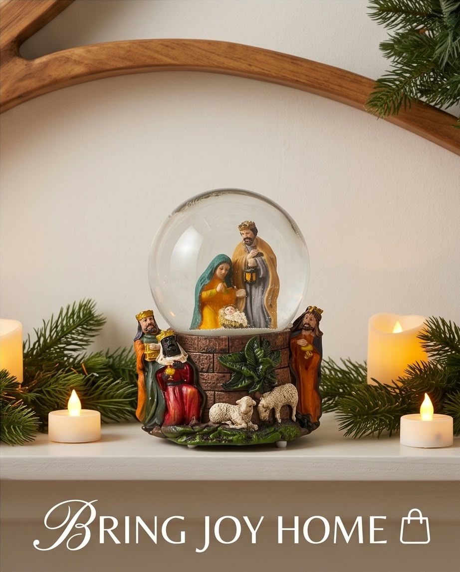 Nativity Scene Christmas Snow Globe #CG4394