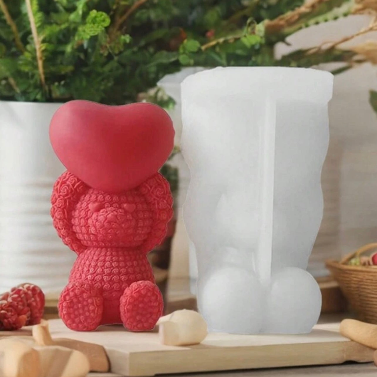 Rose Bear Silicone Mold #SM1694