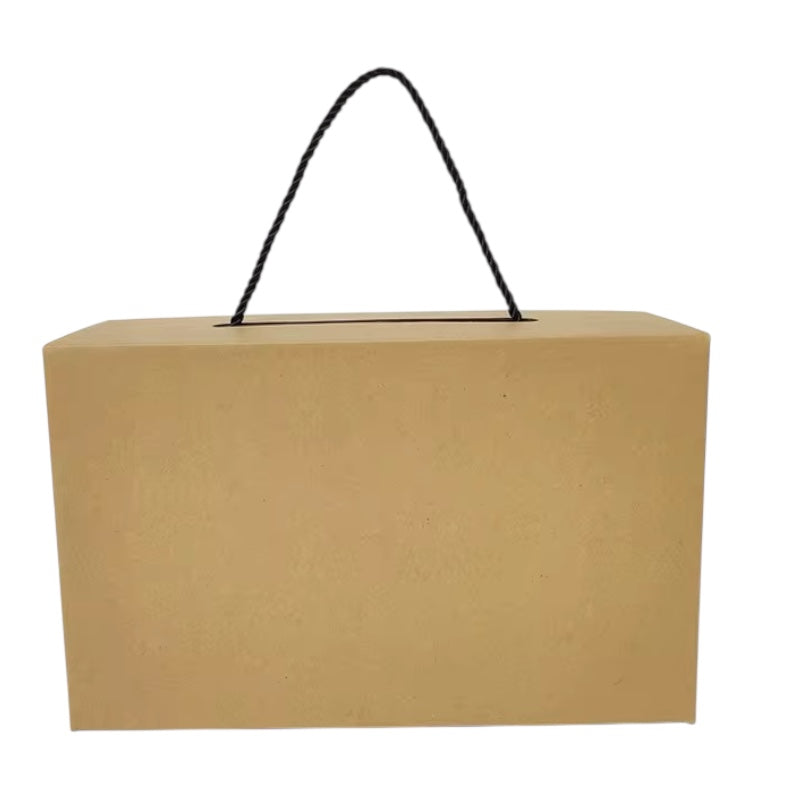 X12pcs/30x20x7cm - Kraft Box With Handle #kB2546