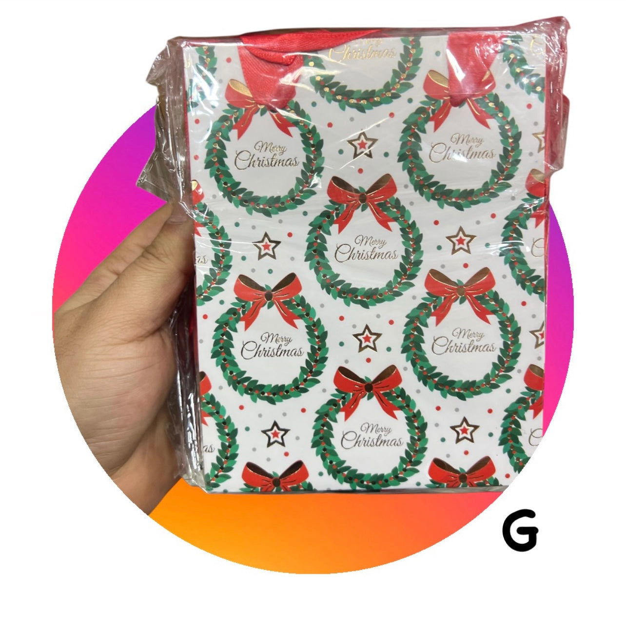 14x10cm Christmas Carton Bags #CB2080