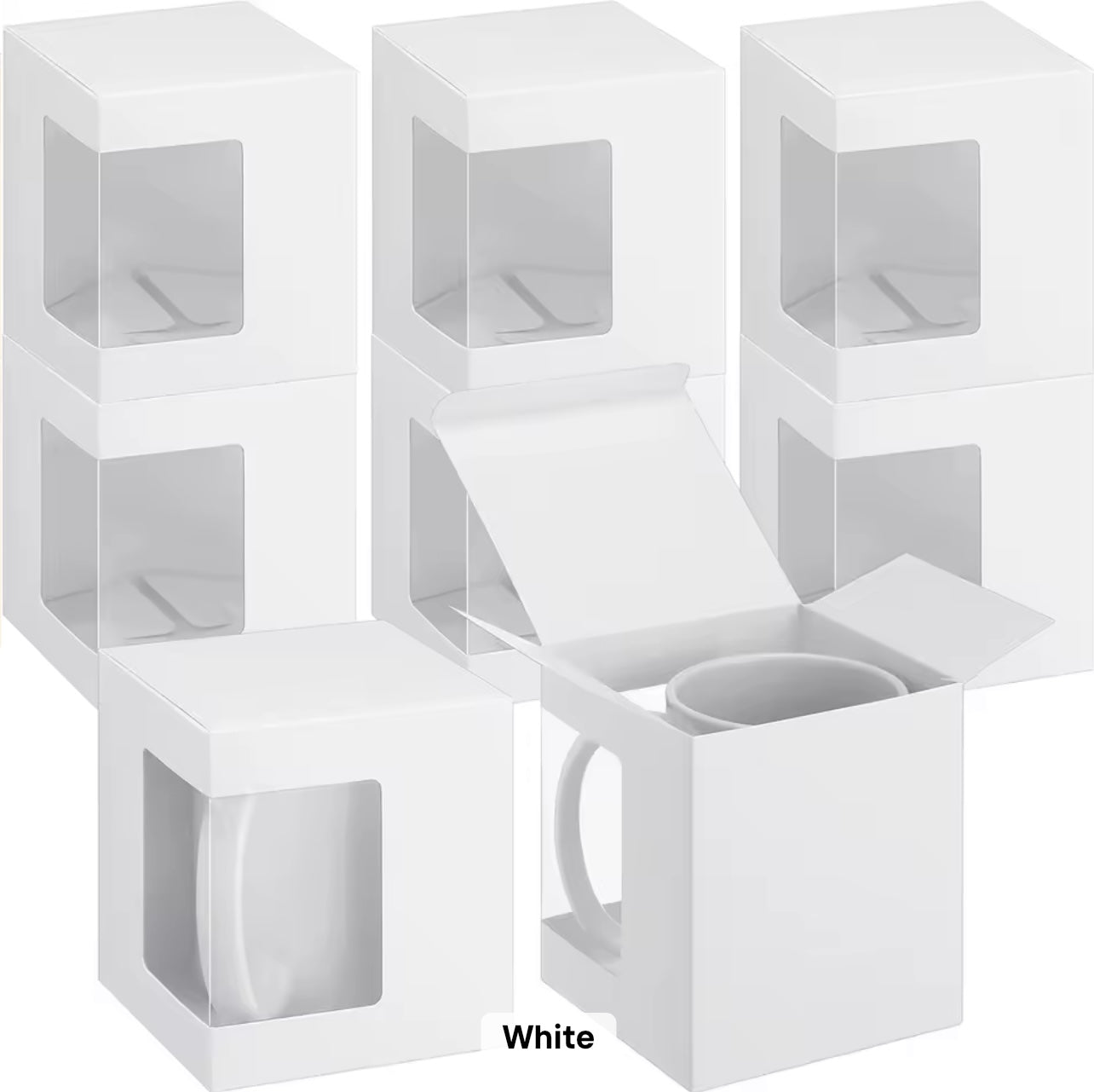 X12pcs - Mug Box With PVC window #CB2848