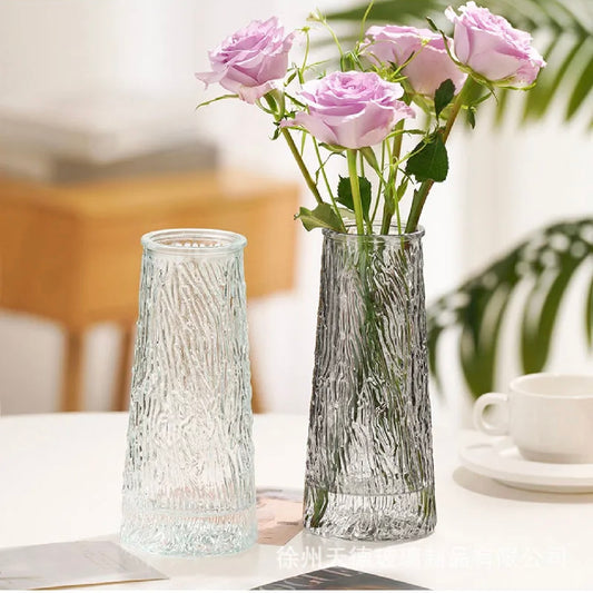 20x6.5cm - Elegant Glass Vase, Decorative Flower Arrangement Jar #GV2810