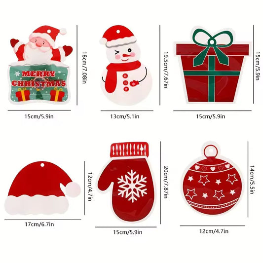 X12pcs Christmas Bag With Zipper #CB2306