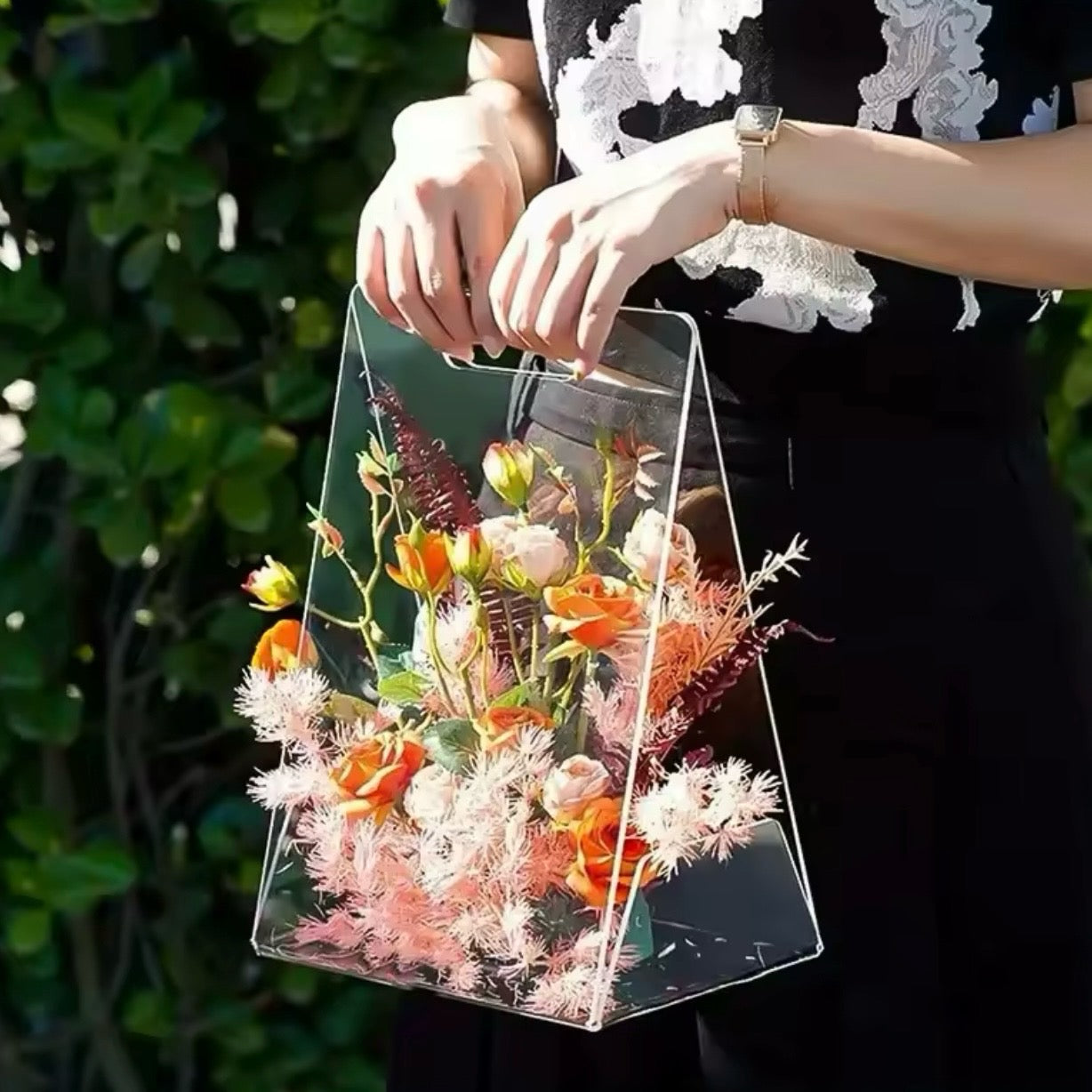 Acrylic Flower Basket #AB1849