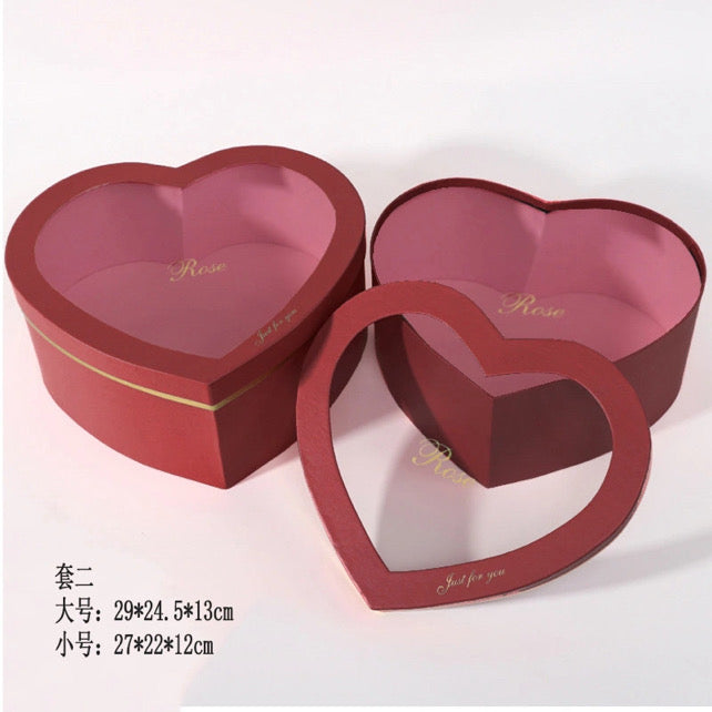 1set/2pcs Red Heart Gift Box #GB1406