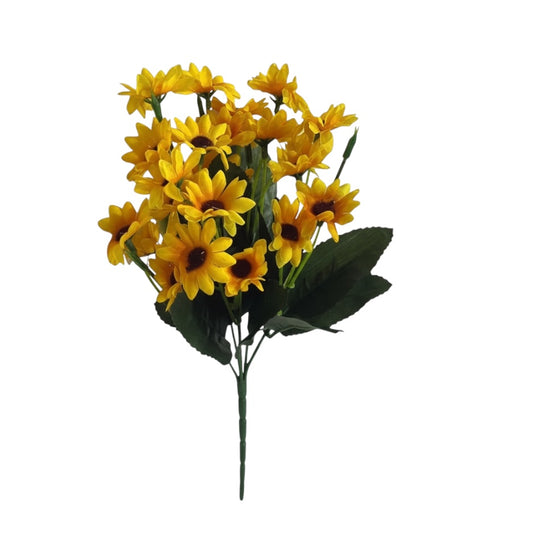 Mini Yellow Artificial Daisy Bouquet – 30cm #AF2854