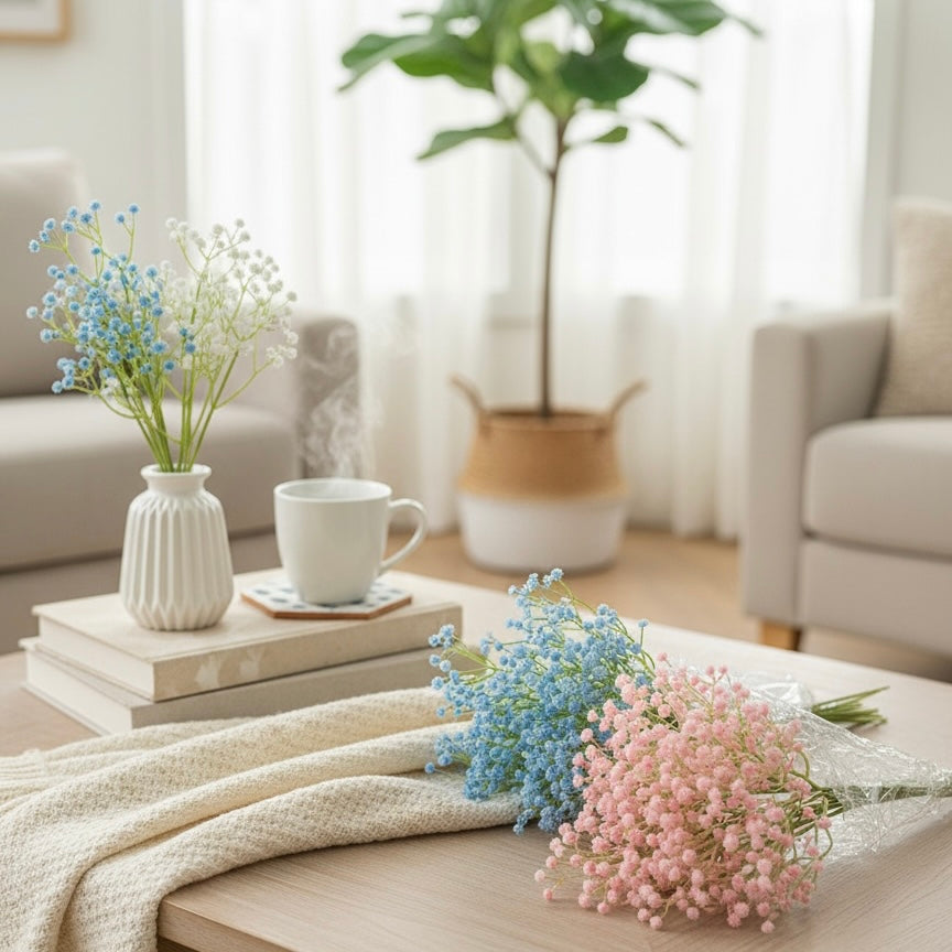 X10 Artificial Gypsophila Flower Branch – 62 cm #AF4011