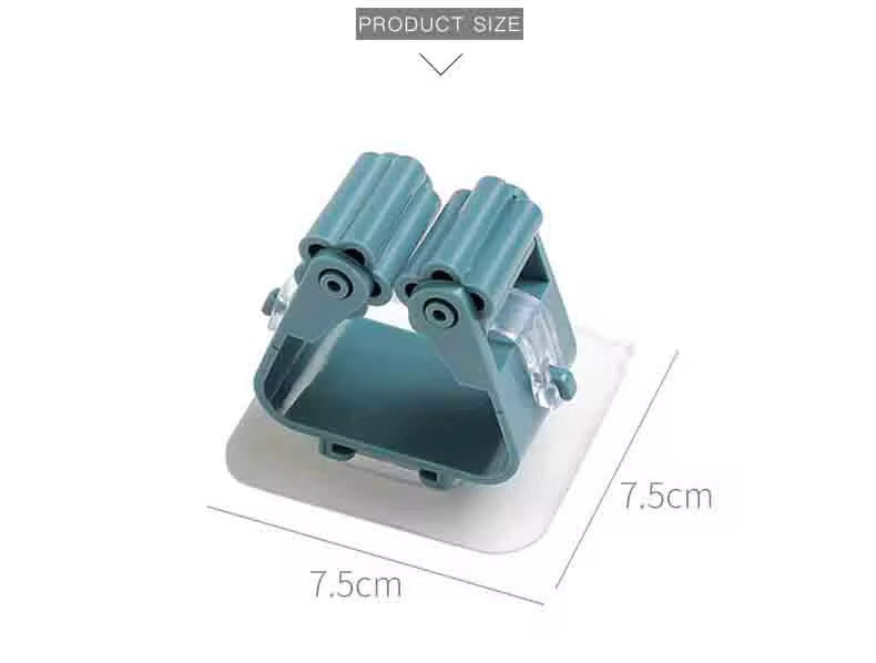 X4pcs Gray Wall-Mounted Mop & Broom Holder #GS3937
