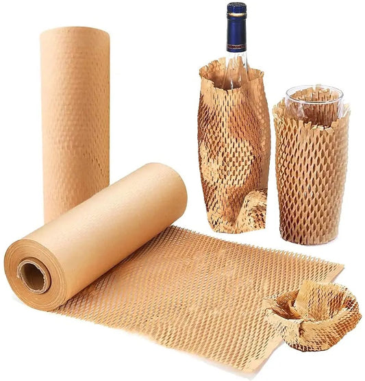 10m x 38cm Brown Honeycomb Kraft Paper #WP1340