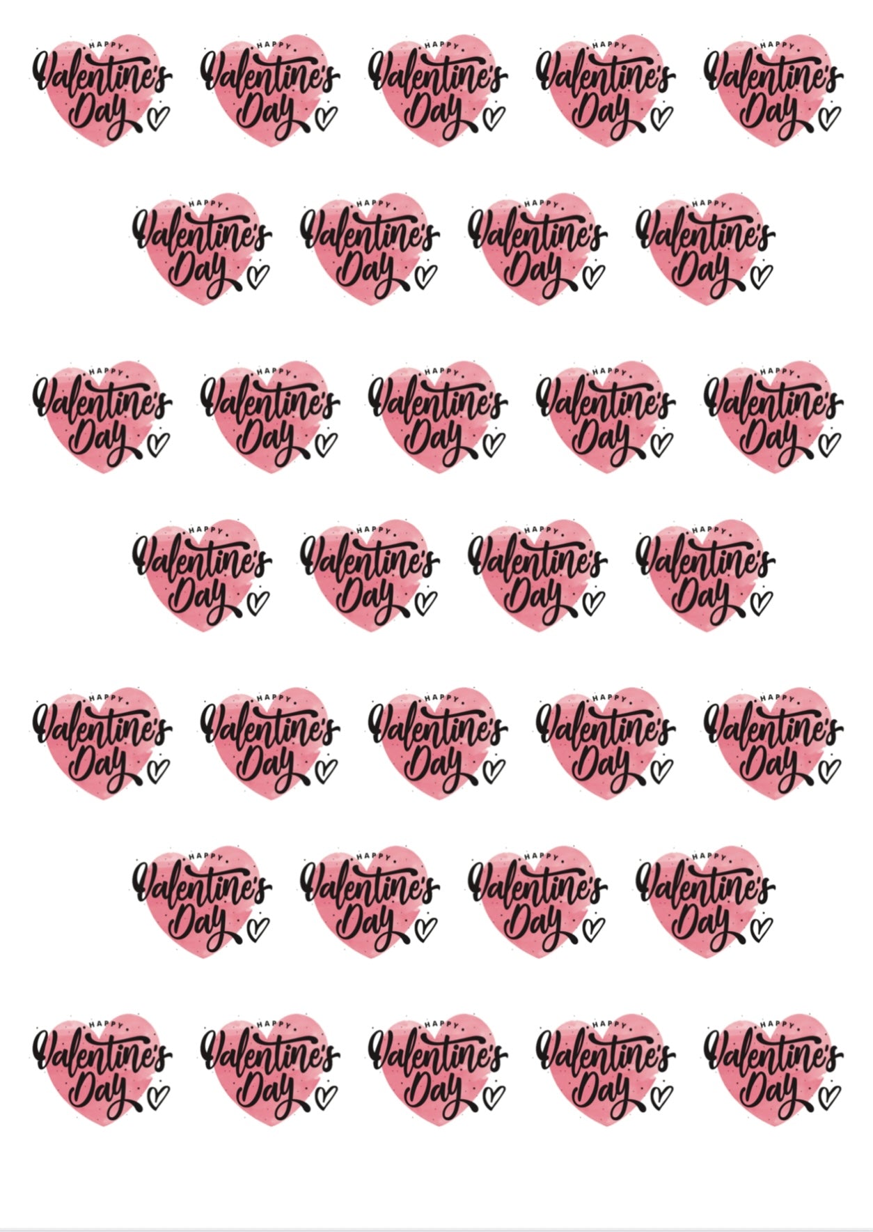 4cm x60pcs Valentine’s Stickers #VS2586