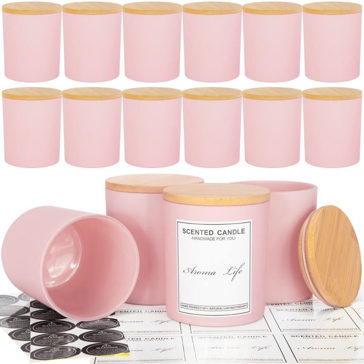 8oz Pink Jar With Lid #GJ1437