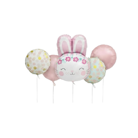 Cute Bunny Foil Balloons Set #BB2759