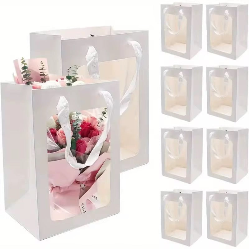 X12pcs Carton Bags With Window#CB2004