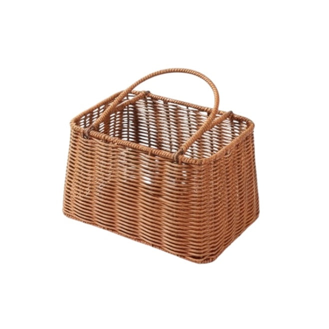 Woven Rattan Flower Basket with Handle #WB2682