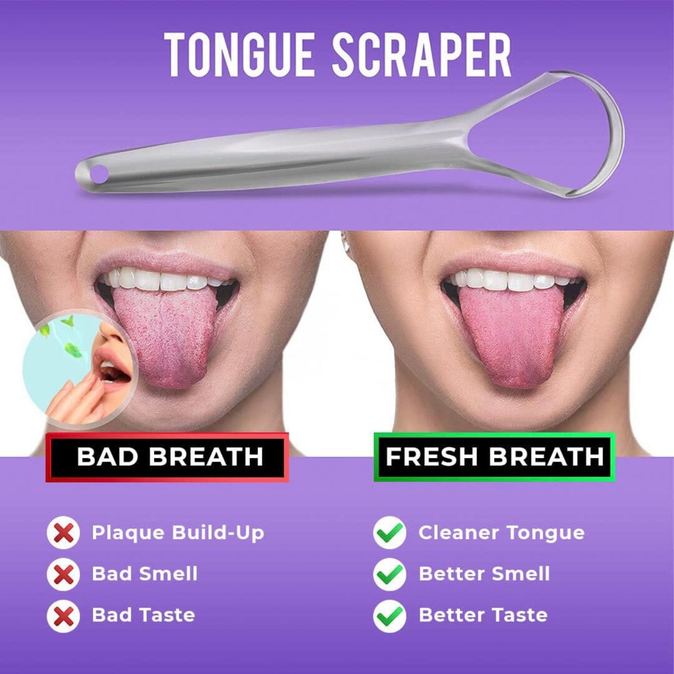 Tongue Scraper Premium Quality #TF059