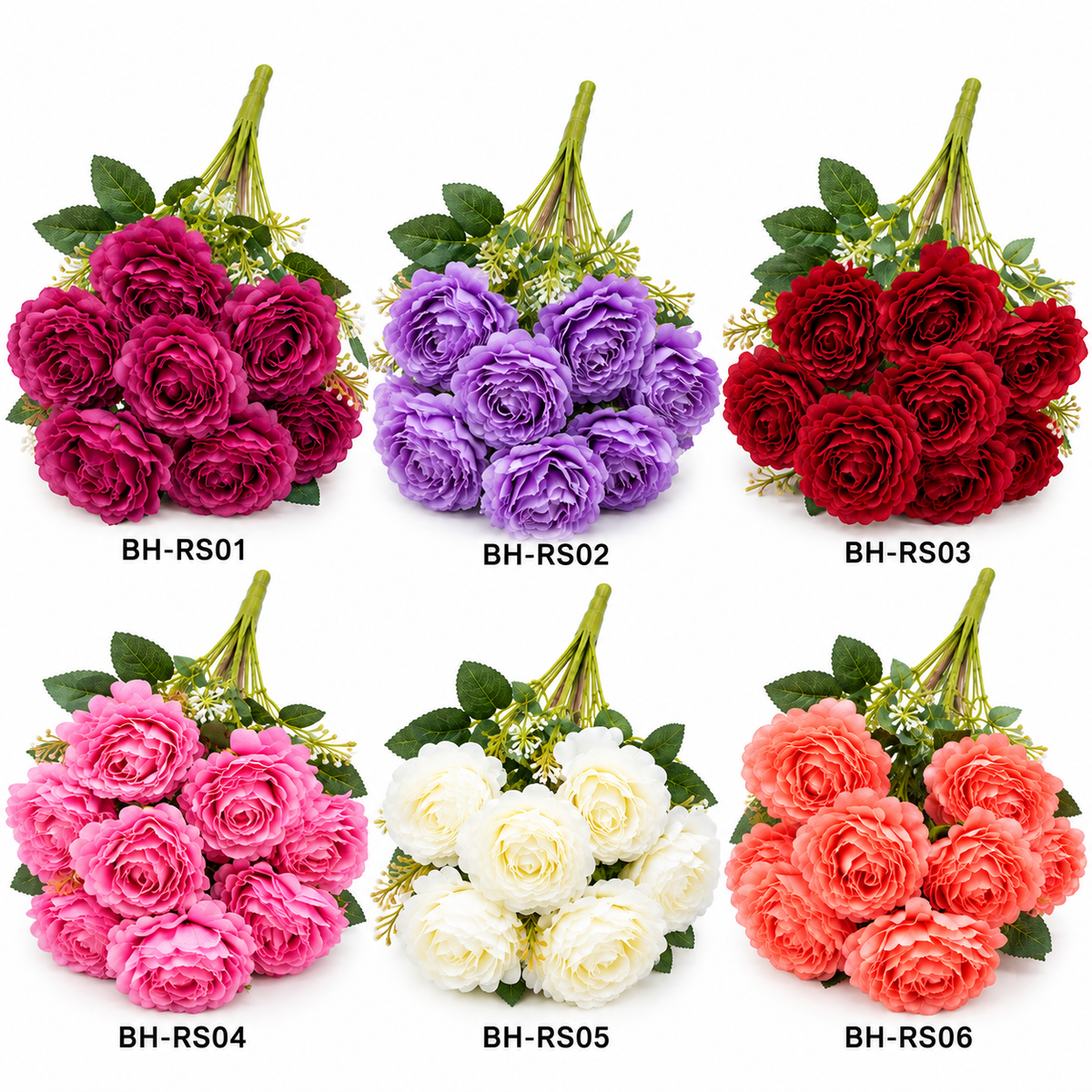 Artificial Rose Bouquet – 9 Pieces, 43 cm #AF4456