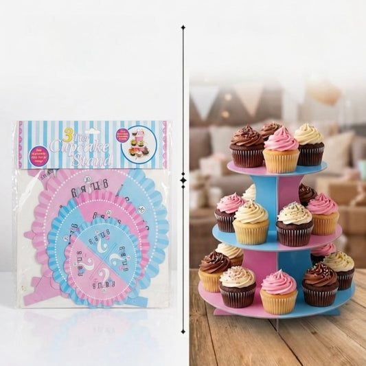 3-Tier Cupcake Stand – Party Display Tower #CS3883