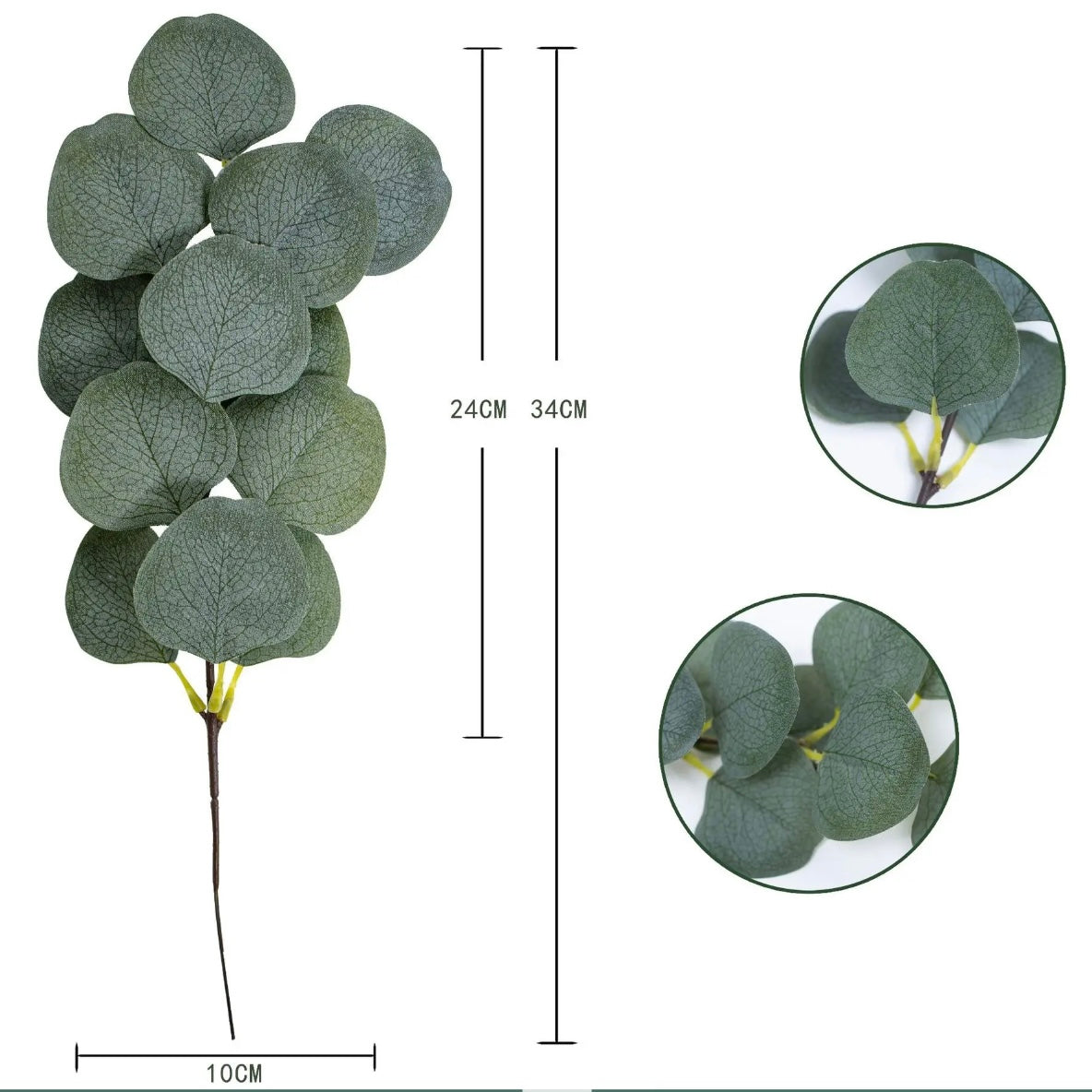 Green Plant Decoration 8-Fork Eucalyptus Simulation Artificial Eucalyptus Leaves #AF1548