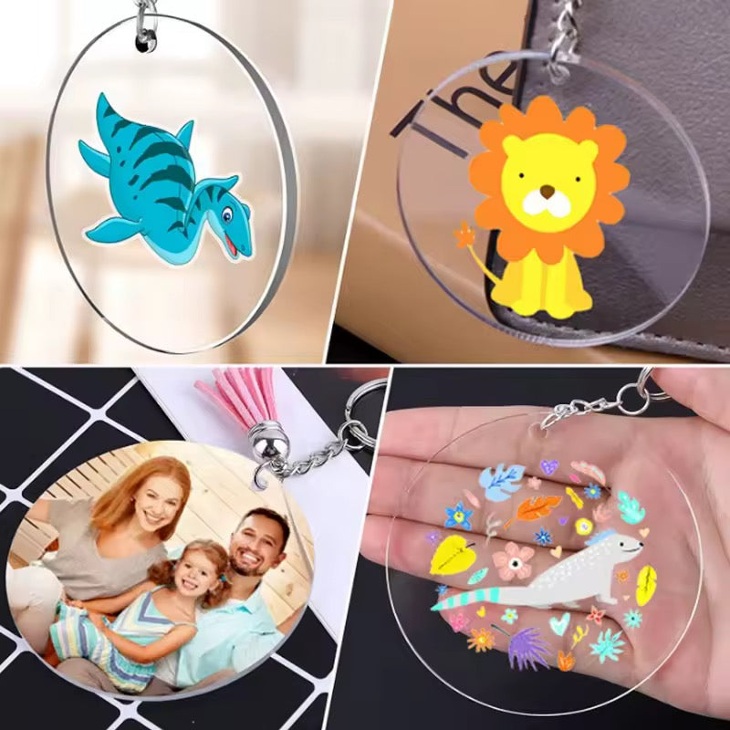 Clear Acrylic Round Tags – 5cm #CA3200