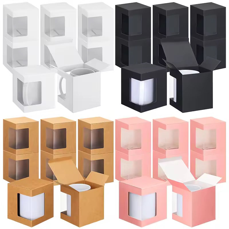 X12pcs - Mug Box With PVC window #CB2848