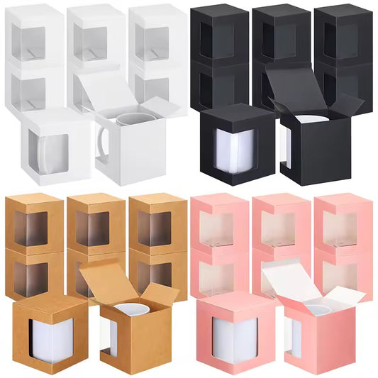X12pcs - Mug Box With PVC window #CB2848