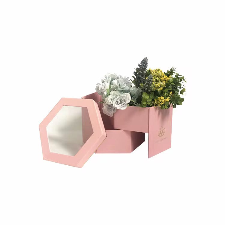 Hexagon Gift Box PVC Window #GB1425