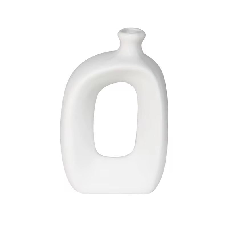 Abstract Hollow Ceramic Vase Collection – Modern Nordic Home Décor #CV3231