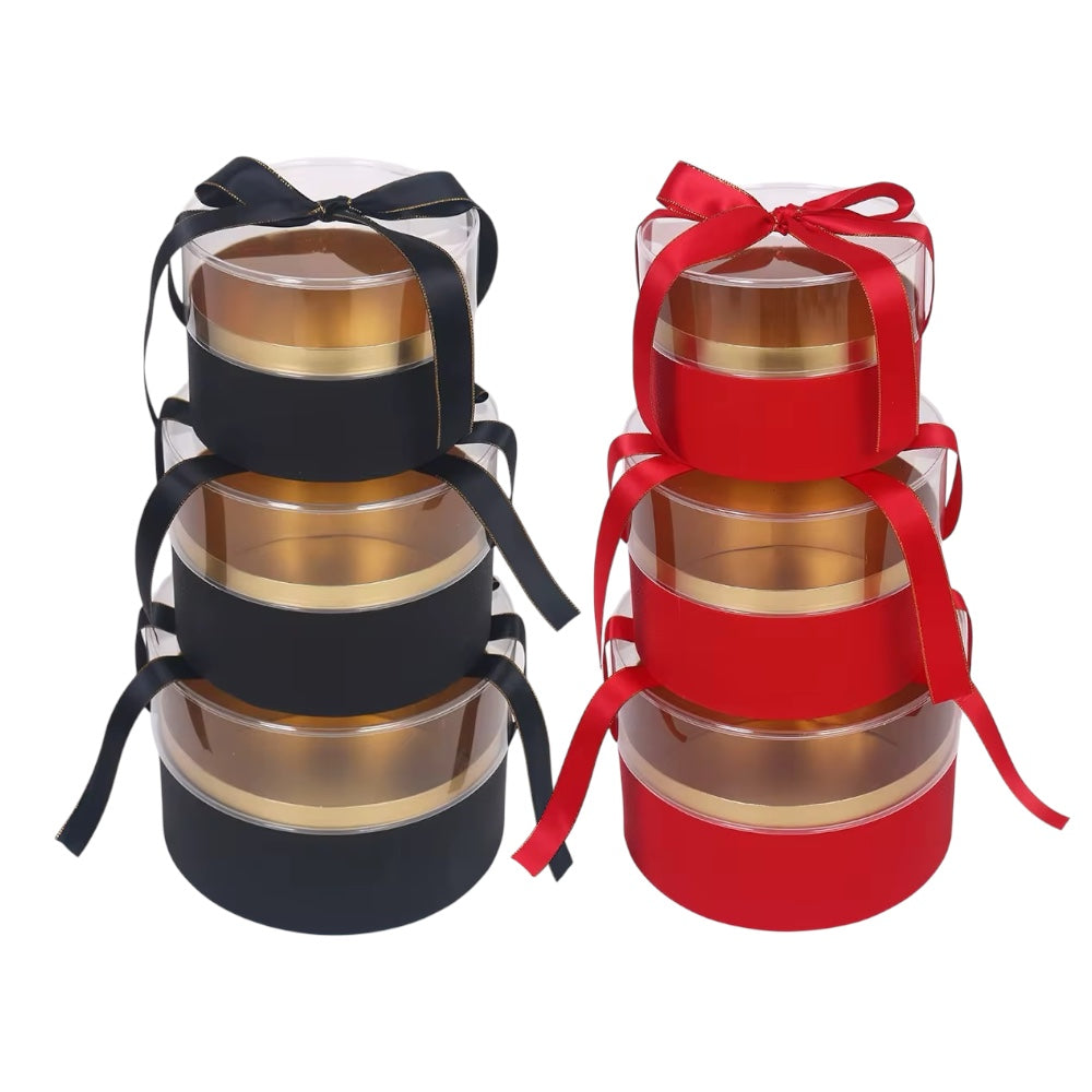 3pcs/set - Acrylic Circle Gift Box #GB2783