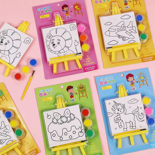 Kids DIY Painting Set with Mini Easel & Paints #CB2635