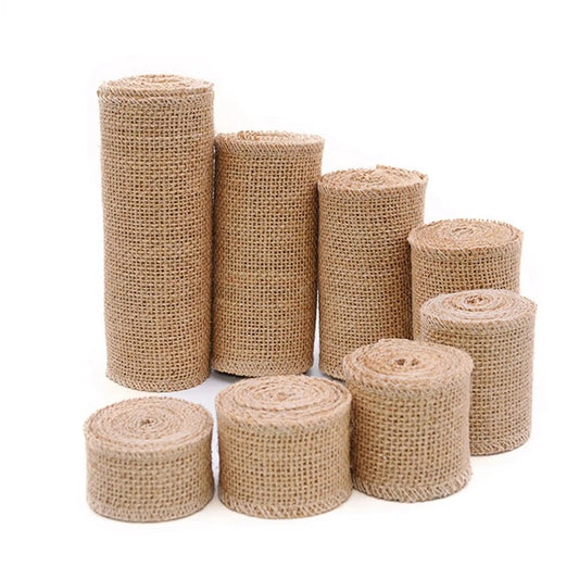 10m Jute Burlap Hessian Ribbon Rolls