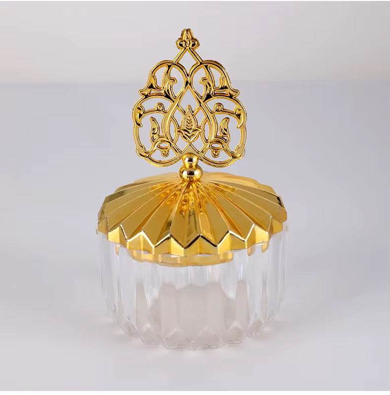 Luxury Acrylic Candy Jar – Gold Lid Design #AB3195