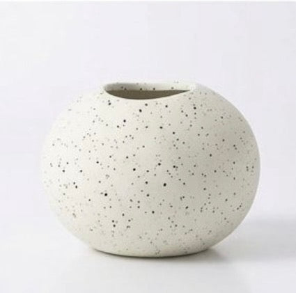 Round Matte Ceramic Vase – Modern Minimal Home Décor #CV3225