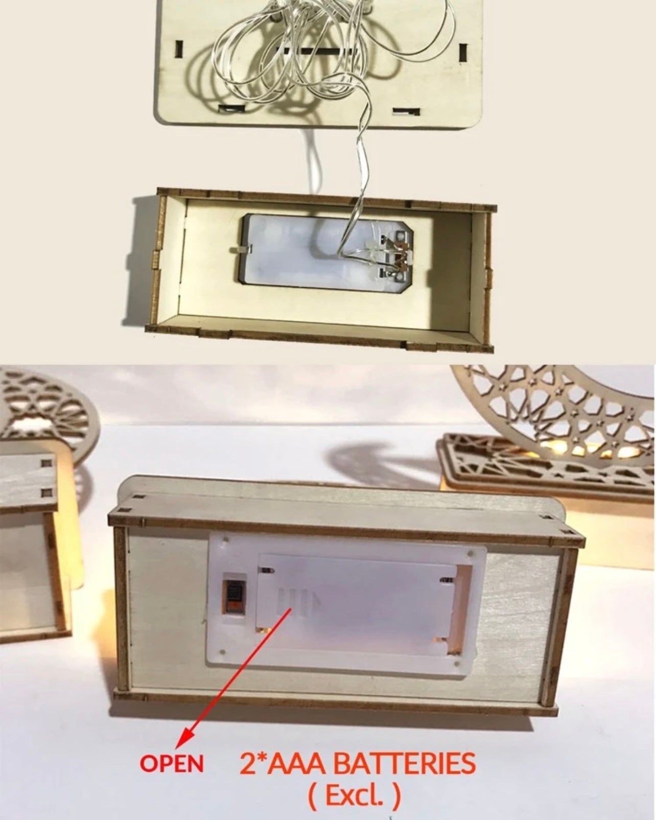 1pc Eid Moon Shaped Decorative Light #RT1568