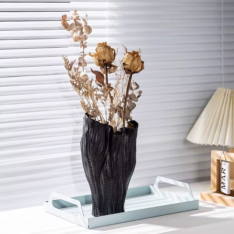 Black Artistic Ceramic Vase #CV3976