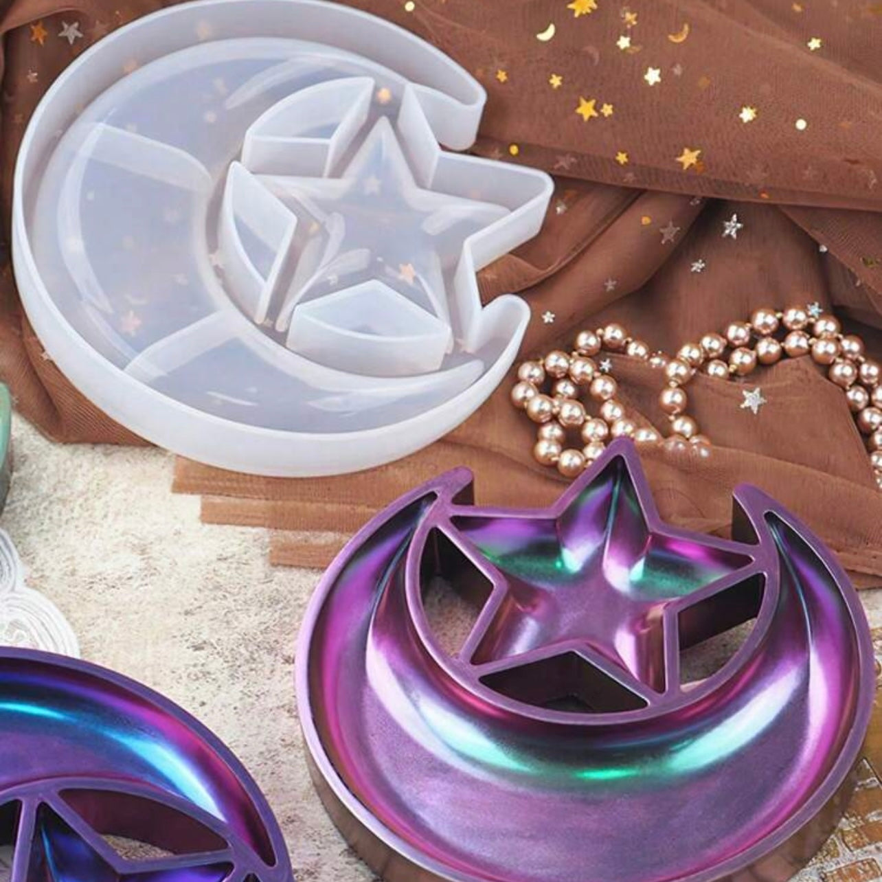 Ramadan Star & Moon Silicone Mold #SM1665